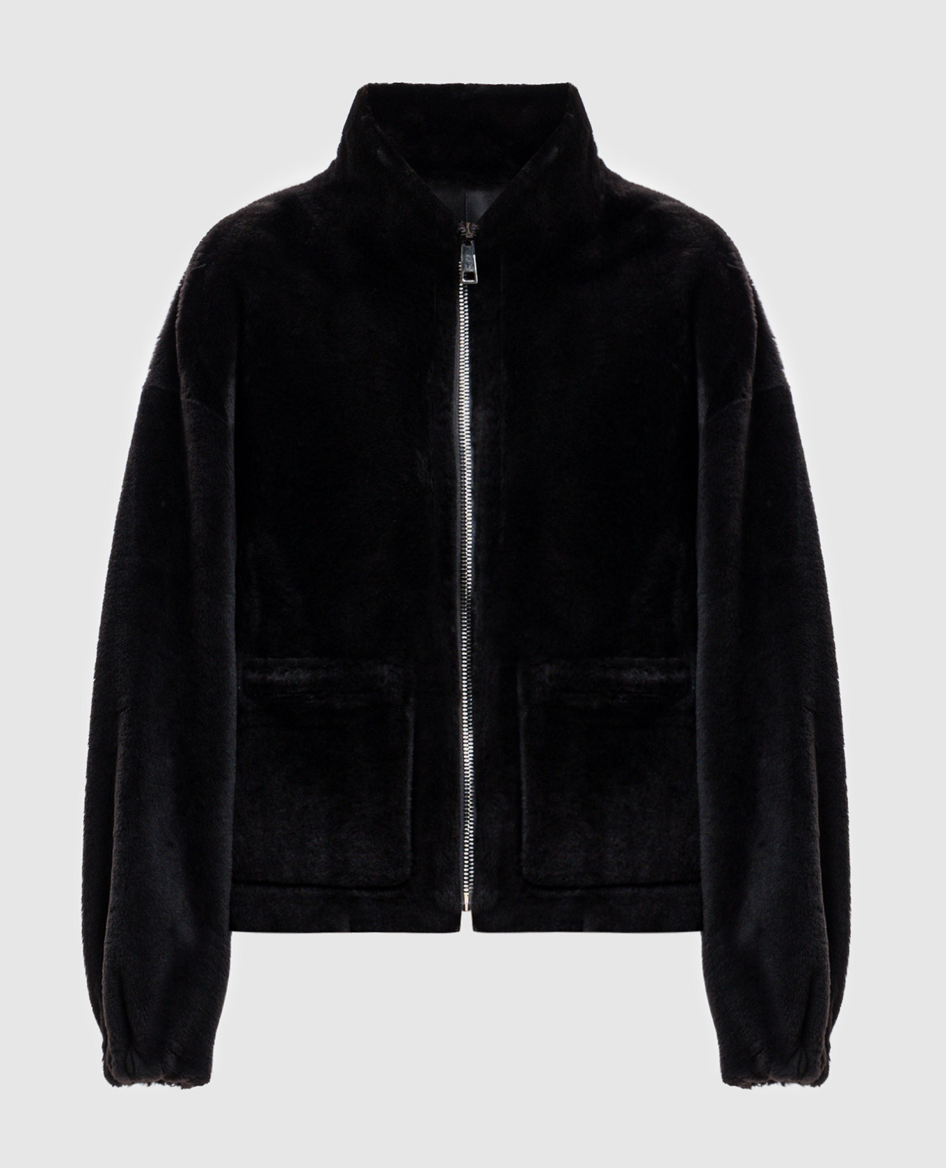 Black reversible sheepskin coat Isobel