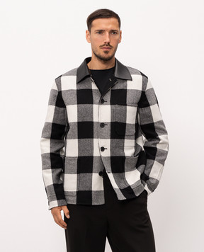Givenchy Checked shirt-style wool jacket BM01EU16KB