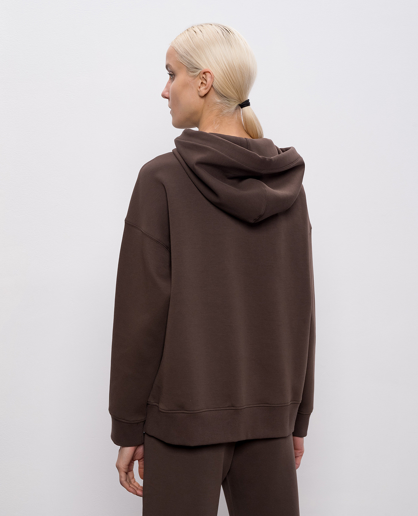 

ANDREA brown hoodie with logo embroidery Max Mara