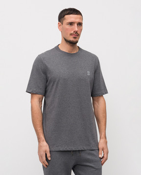 Brunello Cucinelli Gray T-shirt with emblem M0B138440