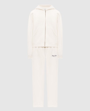 Sporty & Rich Ivory tracksuit with logo embroidery ST09476269WH37PA07176