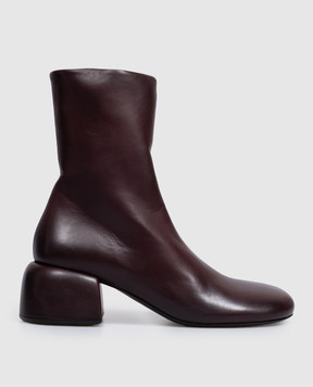 Marsell Basata burgundy leather ankle boots MW8103P010