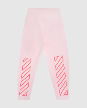 Off-White Kids' pink joggers with Off logo print 44GCH001S26F001