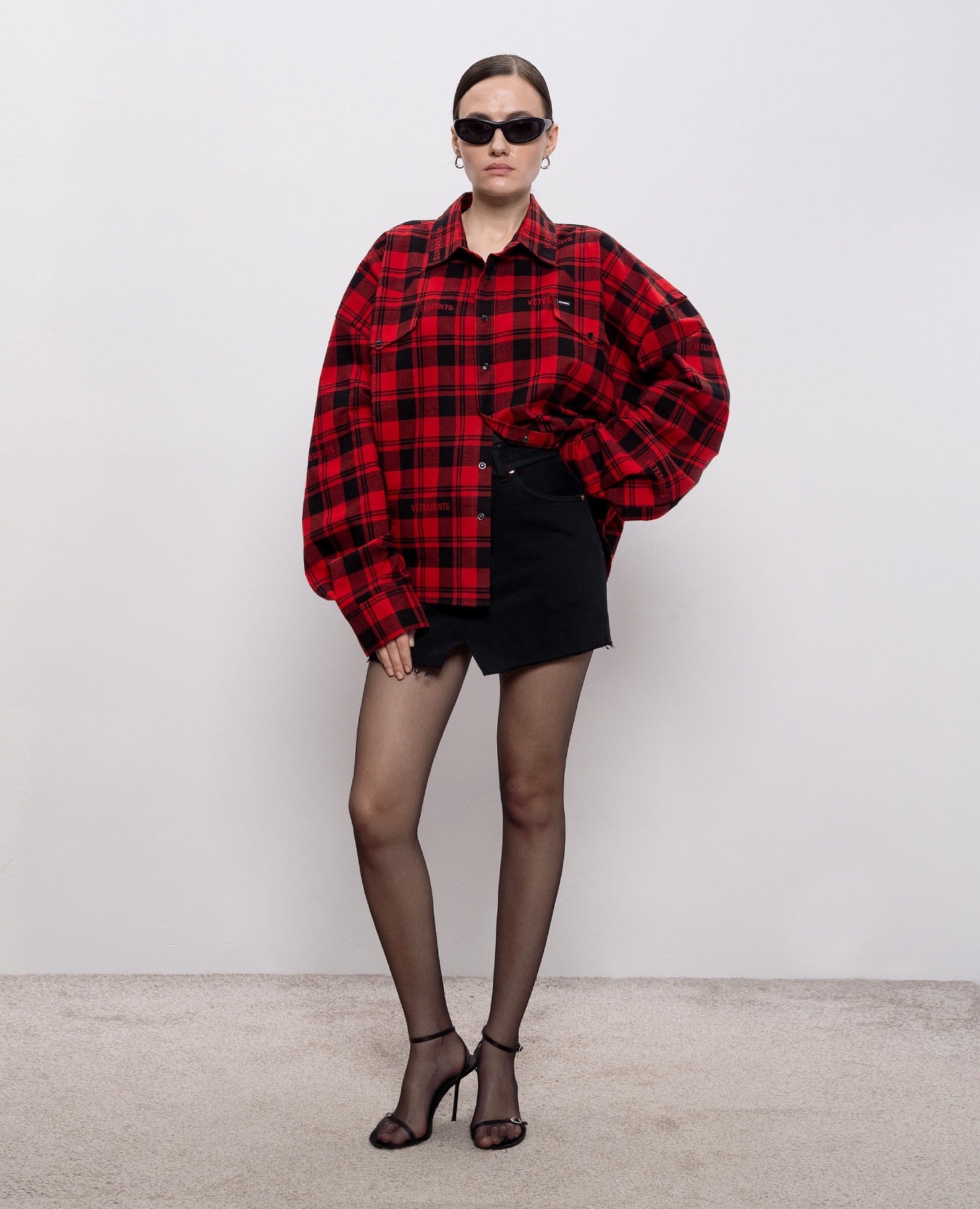 Black denim mini skirt Vetements 2