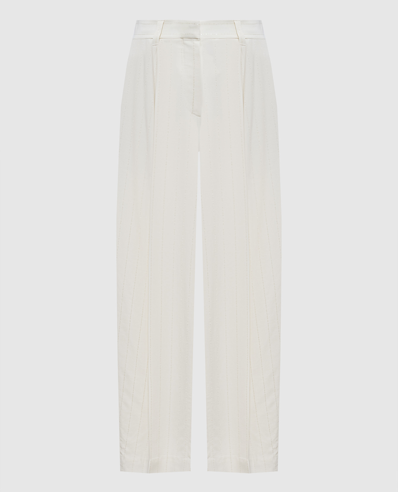 Ivory sequined pants