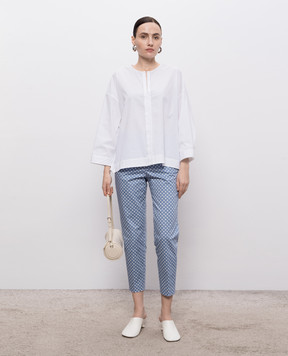Peserico White blouse with monil chain S0653408928