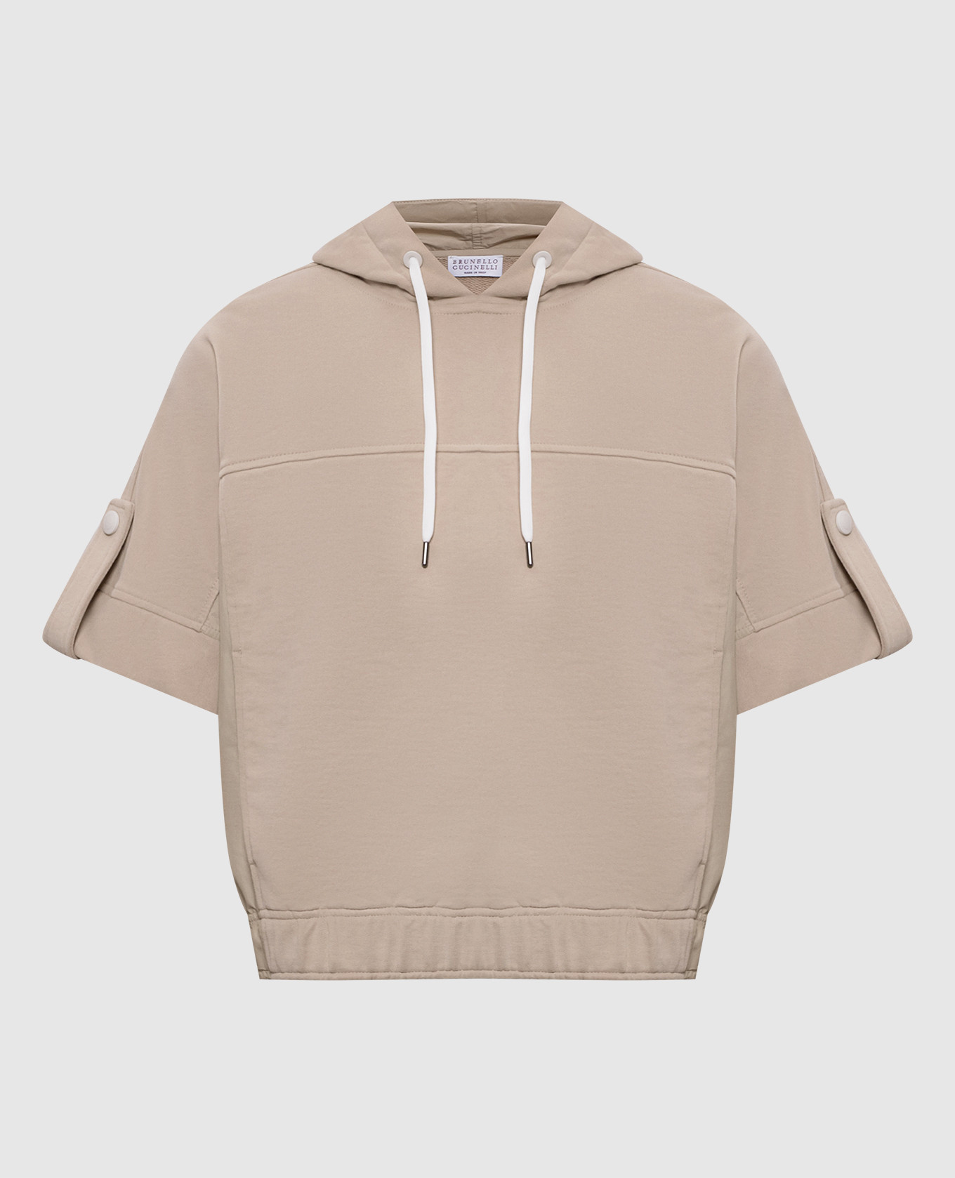 

Beige short-sleeved hoodie Brunello Cucinelli