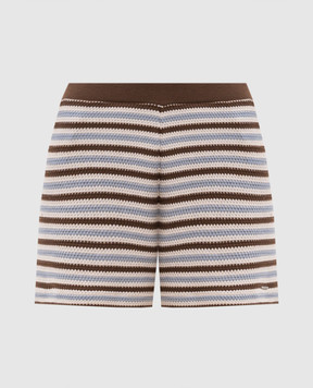 Woolrich Ivory striped knitted shorts CFWWSH2004FRUT5335