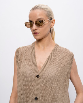 Off-White Allen gold sunglasses with Arrow logo OW1027767460