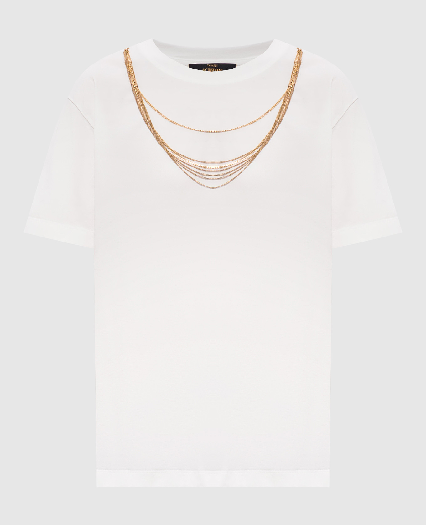 White T-shirt with chains