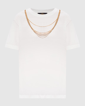 Twinset White T-shirt with chains 262AP2460