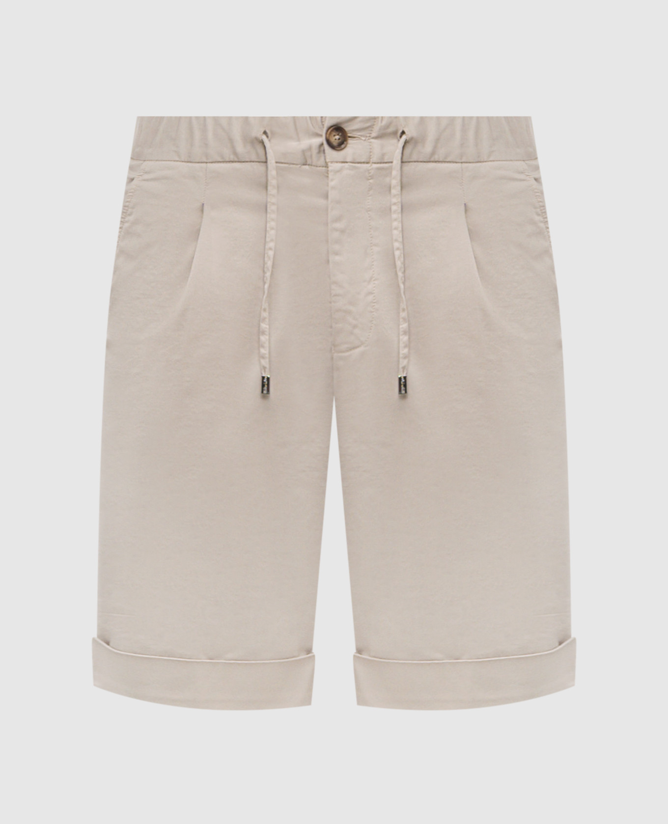 

Beige shorts with lapels Enrico Mandelli