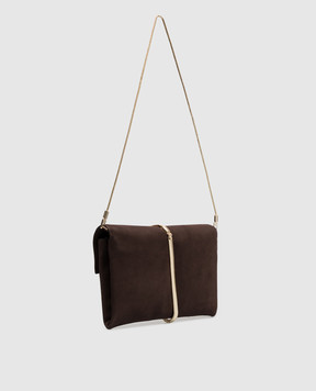Simkhai Brown Amaya nubuck clutch 526H018NUB