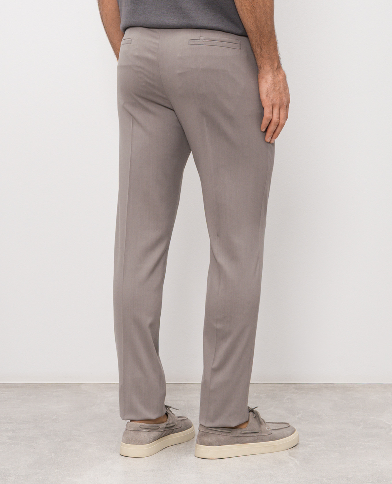 Gray wool pants Enrico Mandelli 4