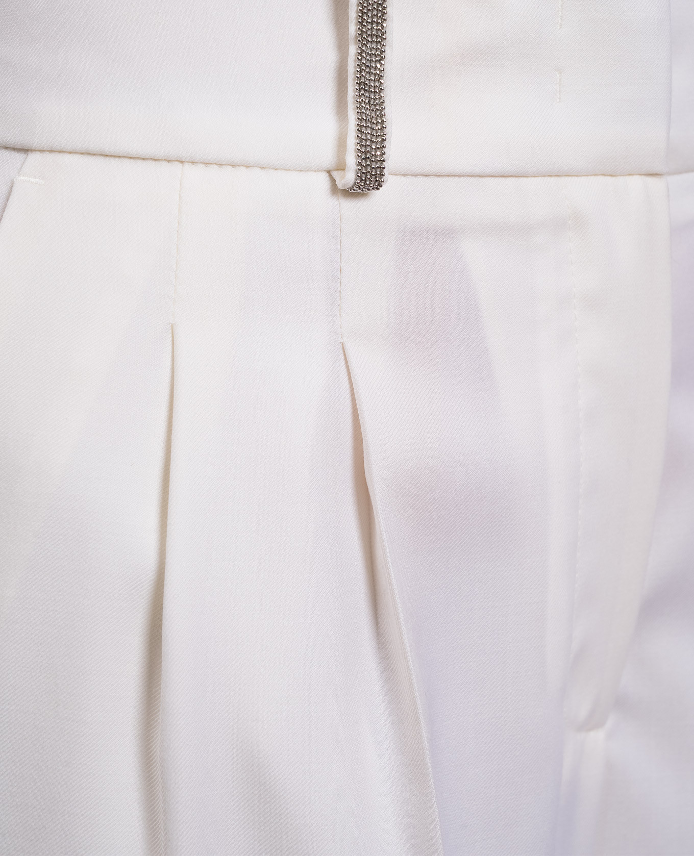 White wool pants with monil chain Peserico 5