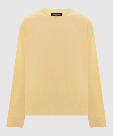 Yellow wool, silk and cashmere jumper