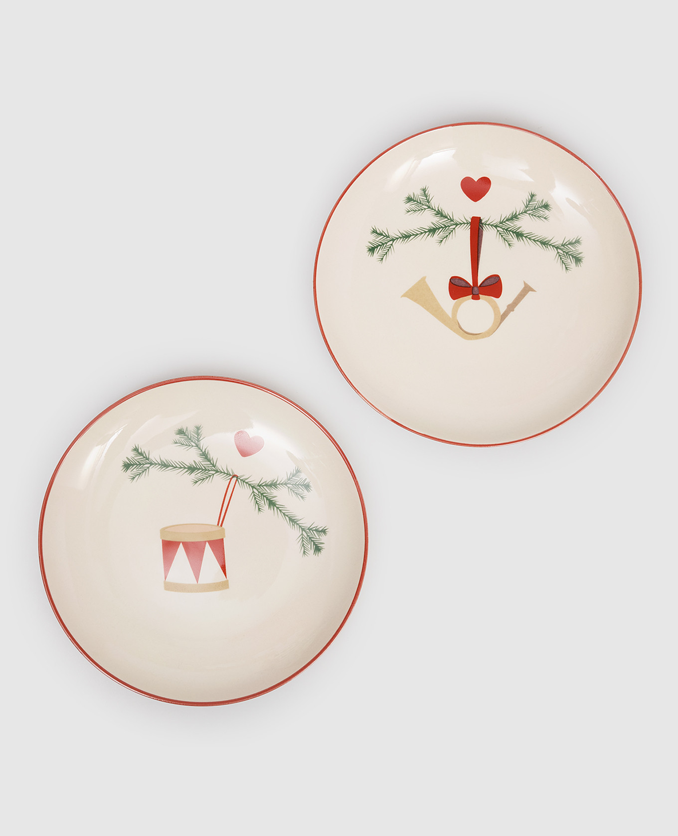 

Set of Christmas dessert plates Bloomingville, Beige