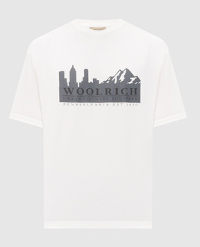 Woolrich White T-shirt with logo print CFWOTE2010MRUT5334