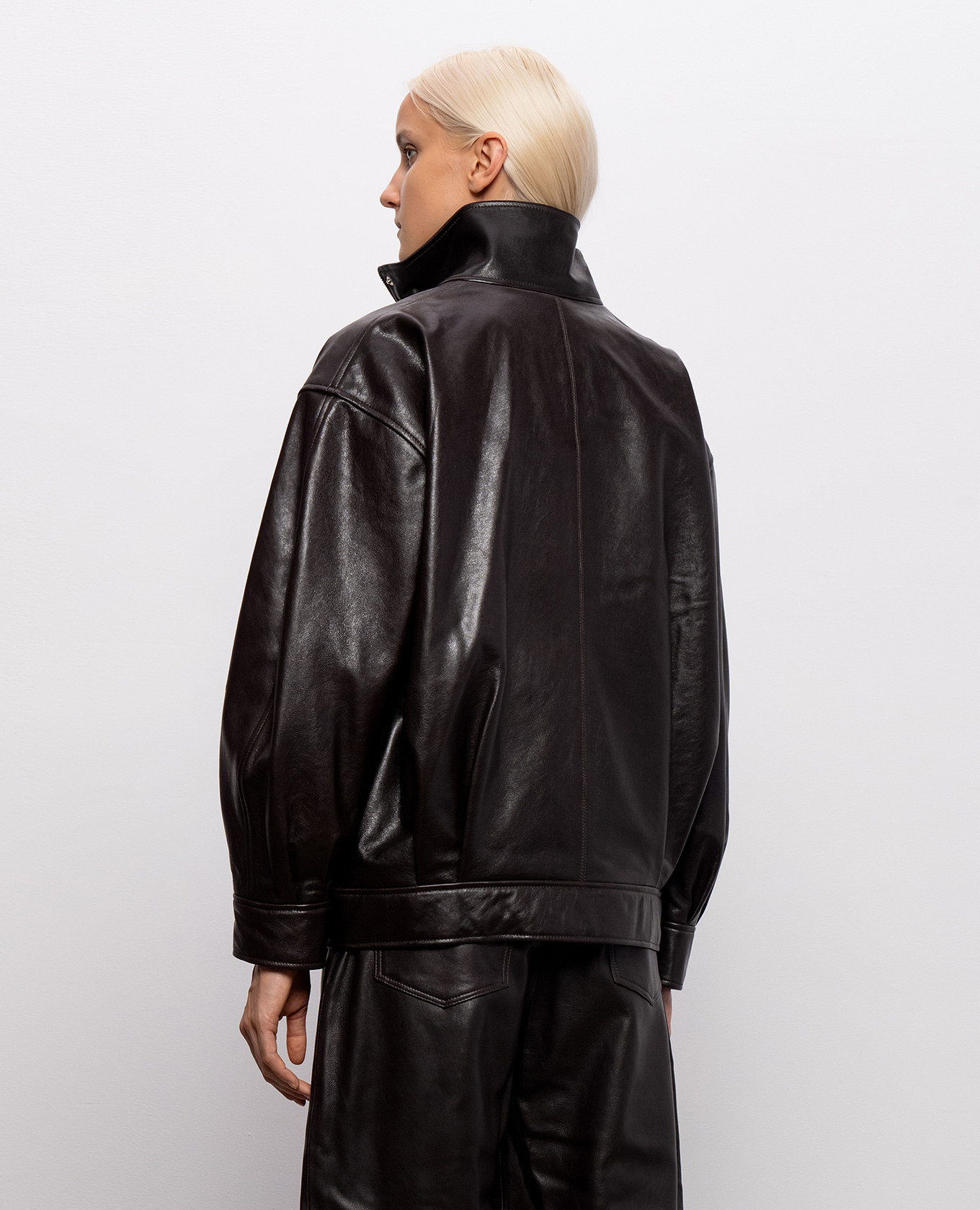 Brown leather jacket Paula ARMA 4