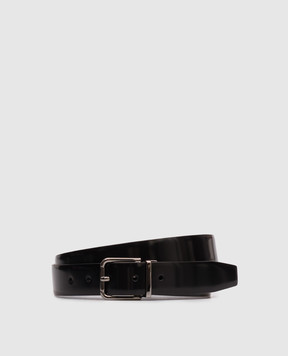 Dolce&Gabbana Black glossy leather belt BC4703AI935
