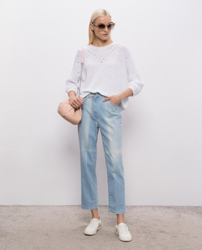 Peserico Blue jeans with a worn effect P04525L25R04956