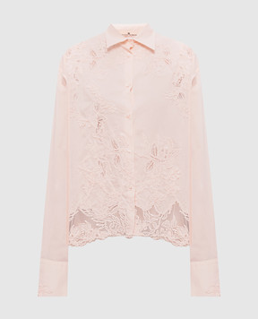 Ermanno Scervino Pink blouse with lace D482K747APYET