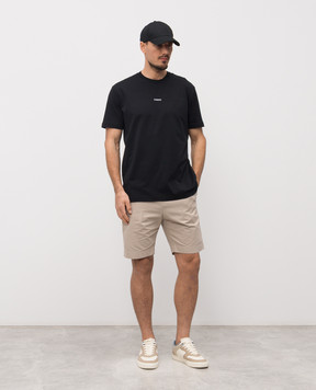 Iceberg Black T-shirt with contrast logo embroidery F0456325