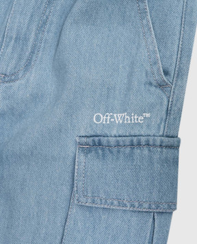 Off-White Children's blue denim shorts 44BYC002S26D001