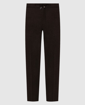 Enrico Mandelli Brown wool and cashmere pants GYMP013629