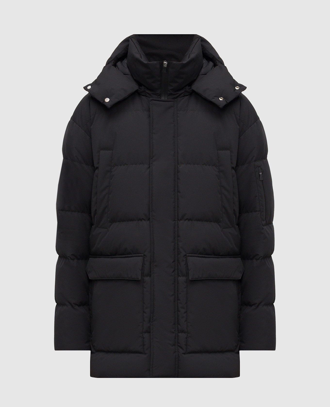 

Black down jacket with logo print Herno