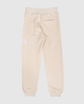Dolce&Gabbana Children's beige joggers with logo L4JPFEG7PIP812+