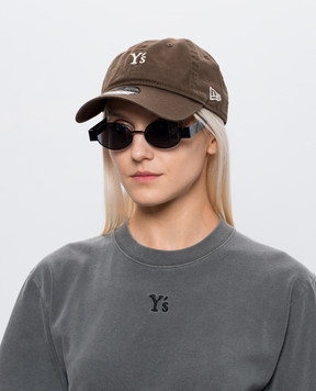Y`S Yamamoto Brown cap with embroidered monogram YVH20095