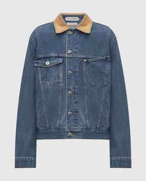 JW Anderson Blue denim jacket with patch DJ0039PG1930