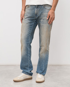Maison Margiela MM6 Blue jeans with a vintage effect SH2LA0055M30055