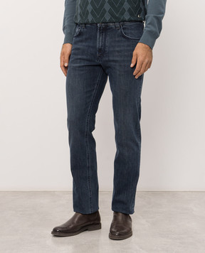 Stefano Ricci Blue jeans with logo patch MFT63B4180TR139L