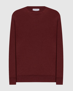 Brunello Cucinelli Burgundy cashmere jumper M12244400P