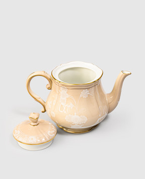 Ginori 1735 Beige porcelain teapot Oriente Italiano 003RG00FTE400010068