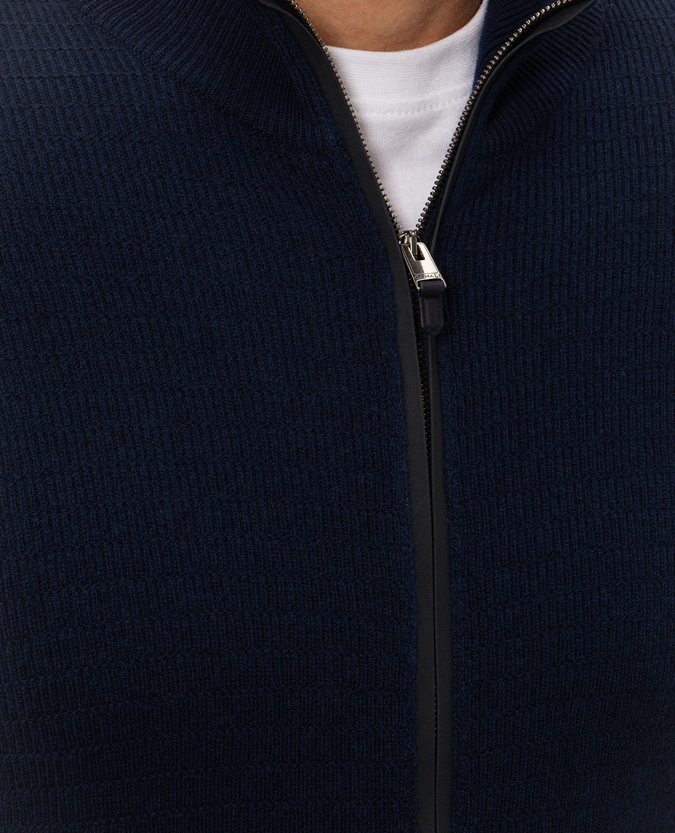 Blue wool and cashmere cardigan Canali 5