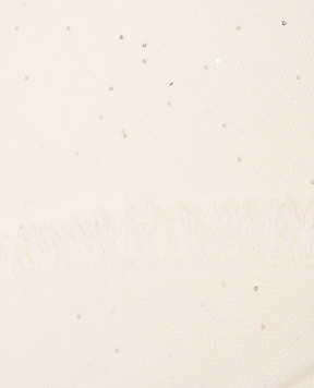 Peserico White scarf with sequins A31536C0CC750