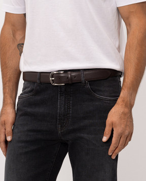 Enrico Mandelli Brown leather belt MDL0017506