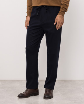 Canali Blue wool pants AN04763U97003