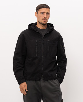 Stone Island Black jacket with logo patch L2S151200011S0211