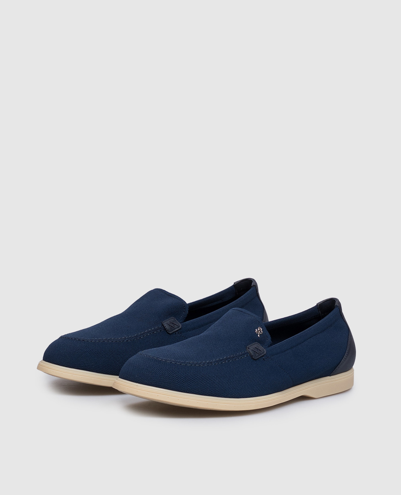 Blue loafers with monogram logo Stefano Ricci 2