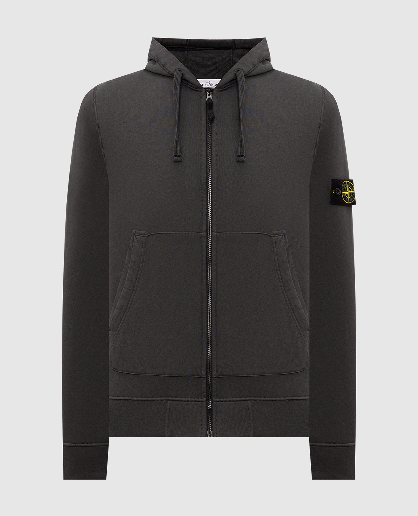Grey sports jacket with logo patch