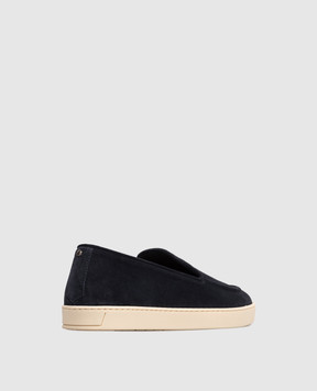 Canali Blue suede slip-ons RB01269461214