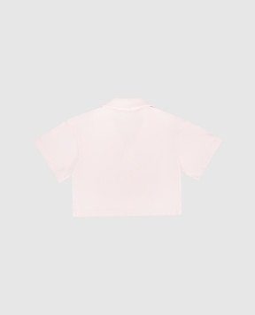 Palm Angels Children's pink polo shirt with logo print PGGB001S26JER001