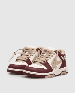 Off-White Out Of Office leather sneakers with logo patch OF05727609