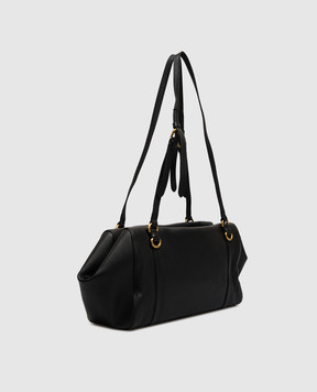 Gianni Chiarini Black leather tote bag TERRY with logo BS12231COMMGRN