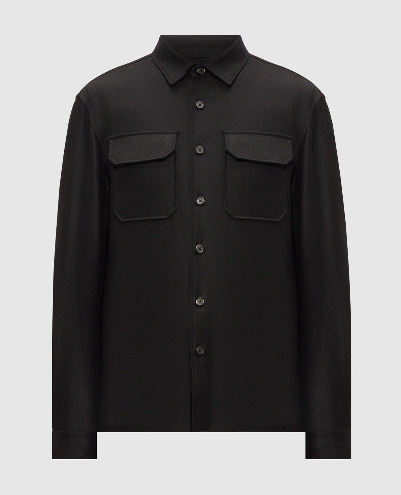 Black wool shirt