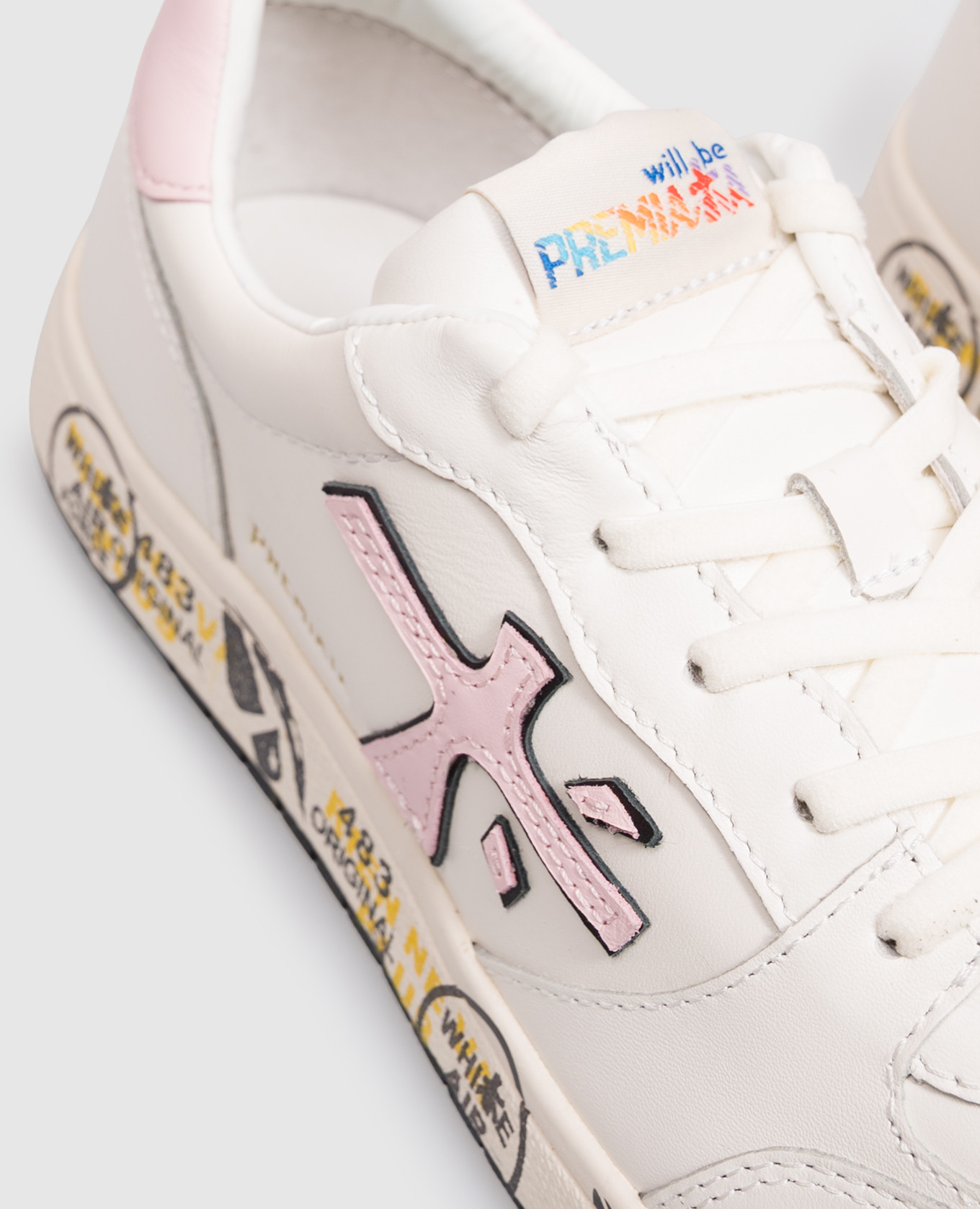MARC children's leather sneakers in ivory color Premiata 5